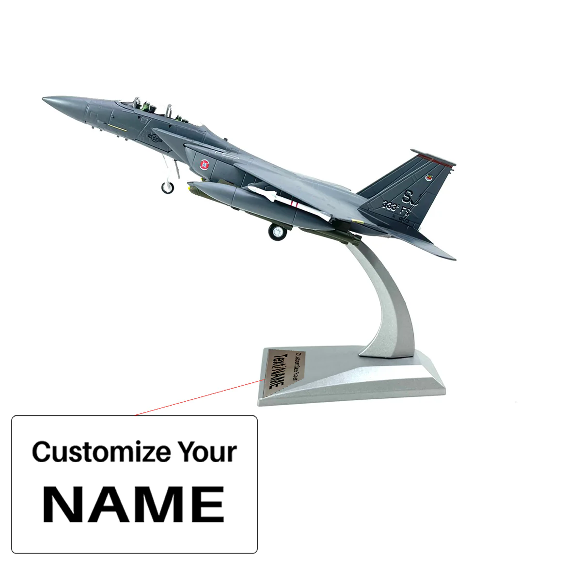 1/100 Scale USAF F-15E Eagle Fighter Airplane Model