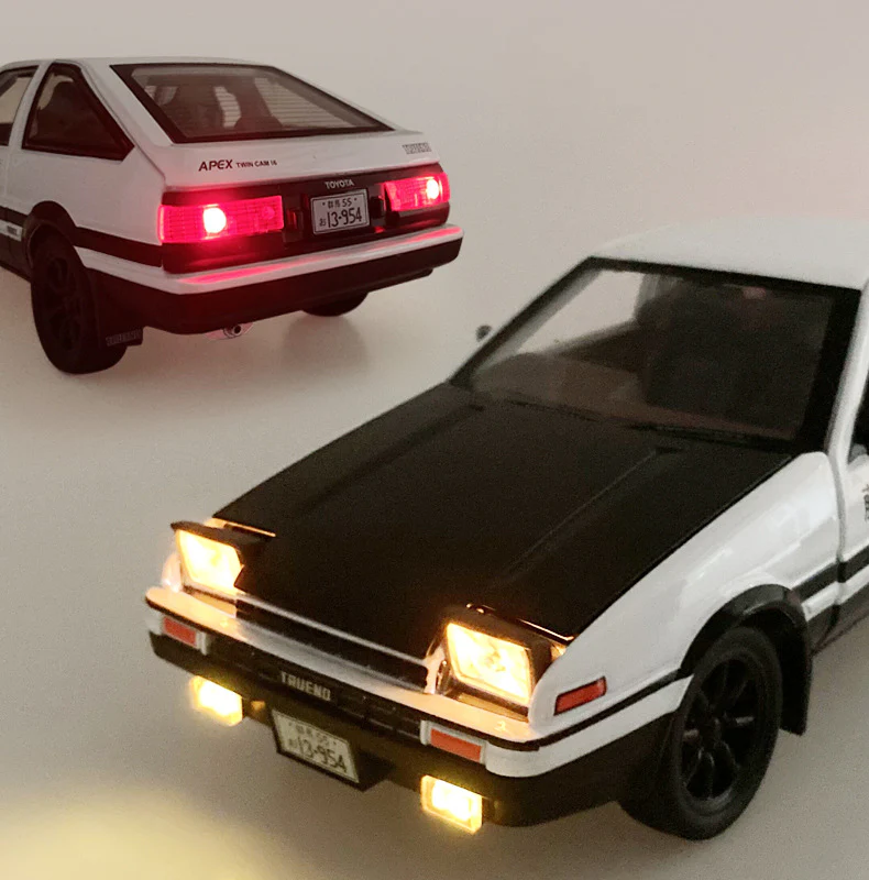 1:20 Initial D AE86 Alloy Car Model with Sound-Light Simulation - Image 6