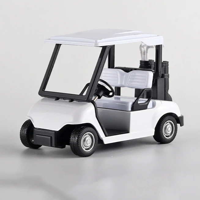 1:20 Mini Alloy Golf Cart Model with Club, Pull-Back