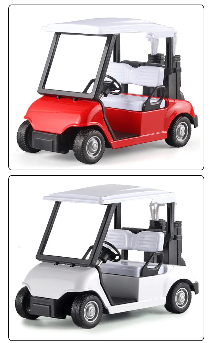1:20 Mini Alloy Golf Cart Model with Club, Pull-Back - Image 6