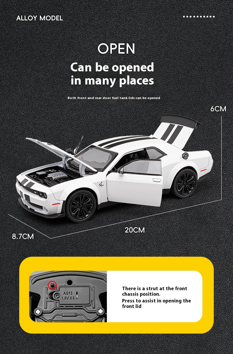 1:24 Challenger Redeye Hellcat Super Muscle Sports Car Alloy Metal Diecast Car Model - Image 4