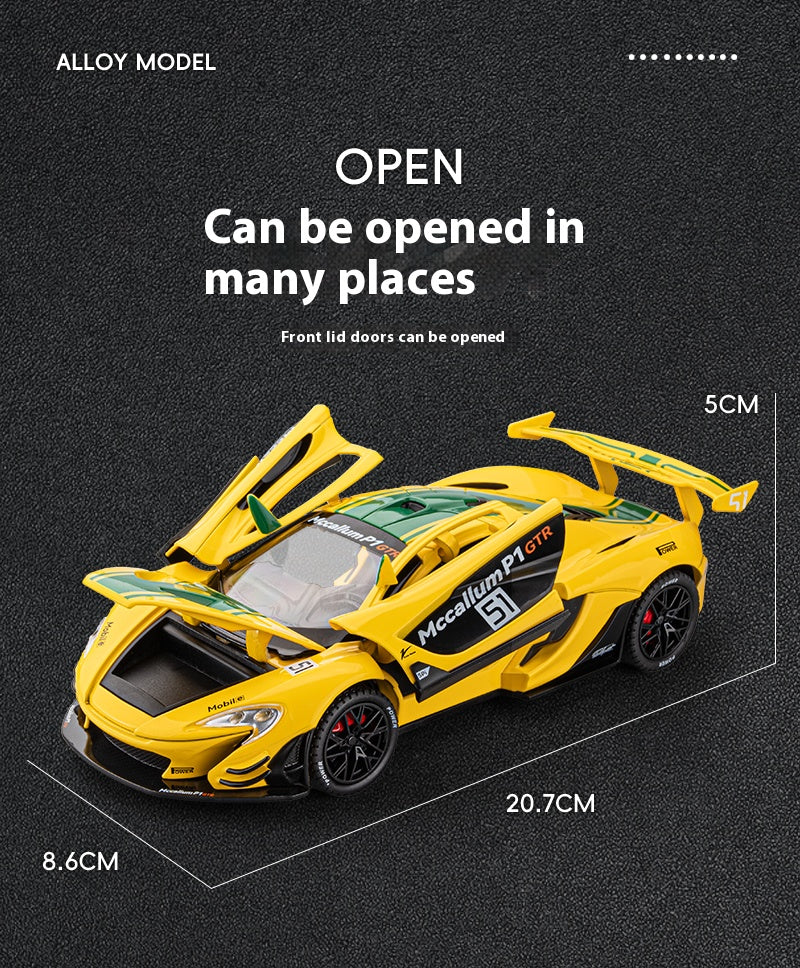 1:22 McLaren P1 GTR Alloy Supercar Model with Sound-Light - Image 7