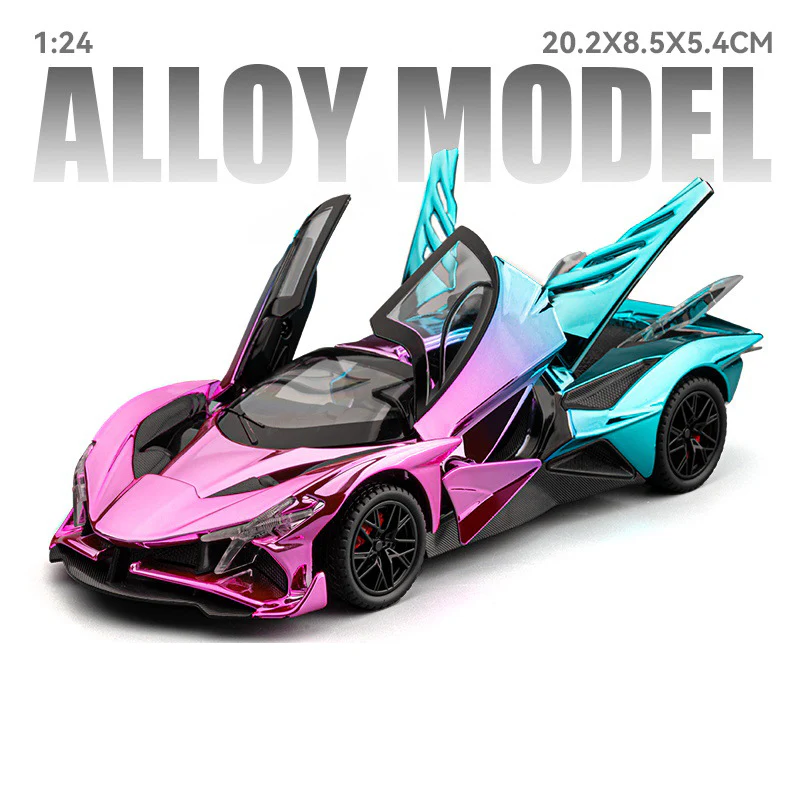 1:24 Apollo Project EVO Electroplated Alloy Sports Car Racing Model - Image 3