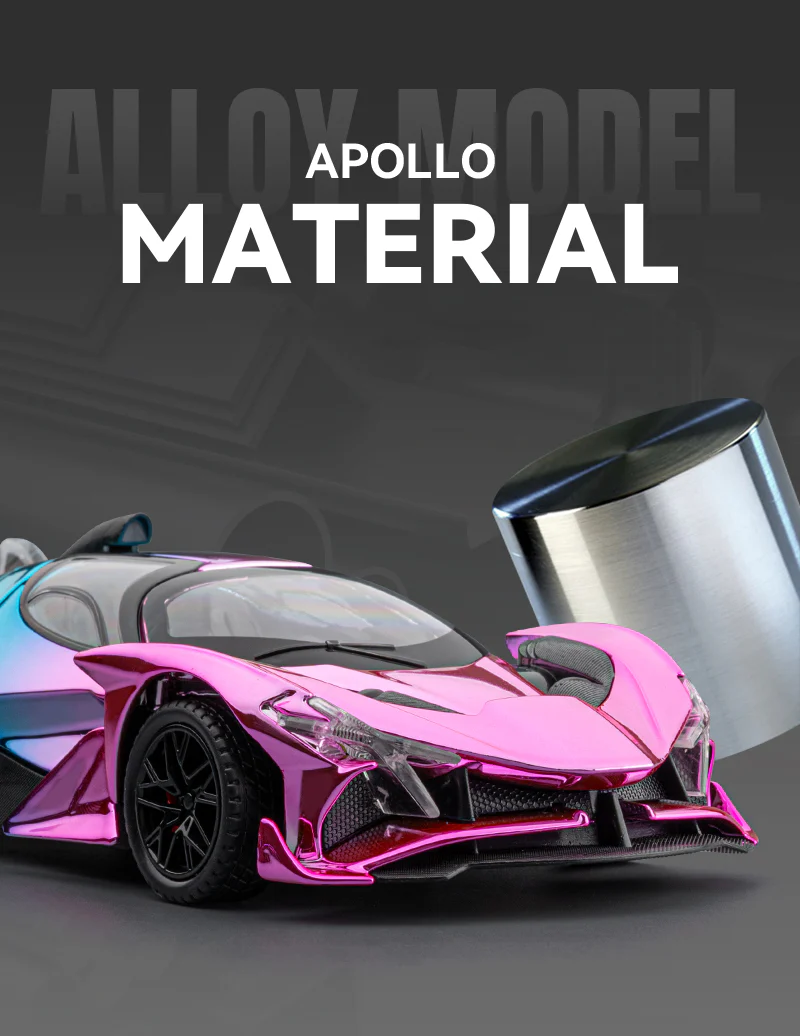 1:24 Apollo Project EVO Electroplated Alloy Sports Car Racing Model - Image 4
