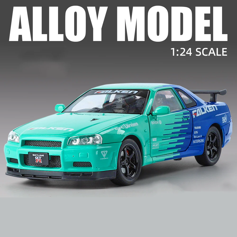 1:24 Nissan GTR  Skylin Fast & Furious Alloy Car Model - Image 3