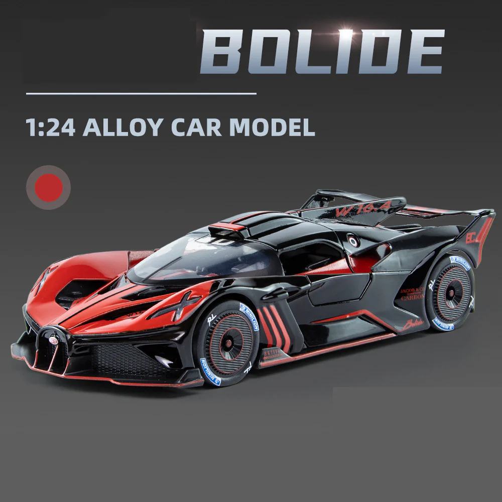 1:24 Bugatti Bolide Cool Alloy Model with Sound-Light, Open Door & Display - Image 3