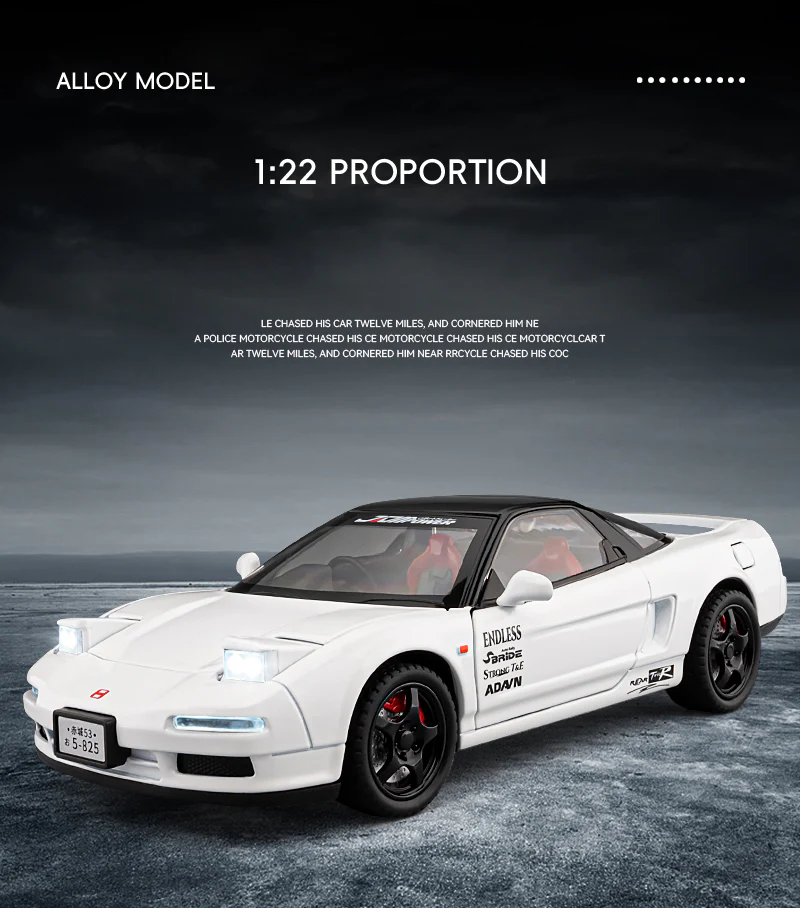 1:24 HONDA Acura NSX MK1 NA1 Alloy Classic Racing Model - Image 5