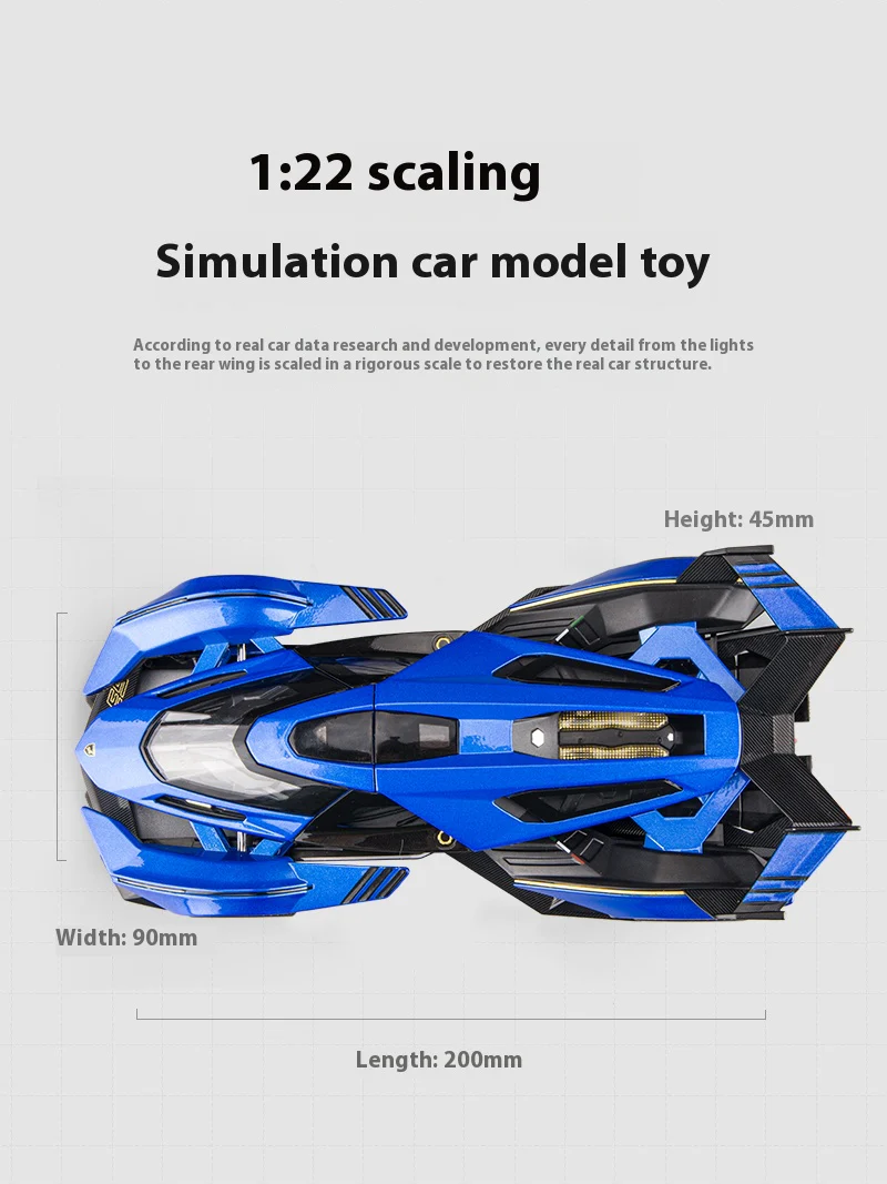 1:24 Lambo V12 GT Alloy Sport Model with Sound-Light - Image 4
