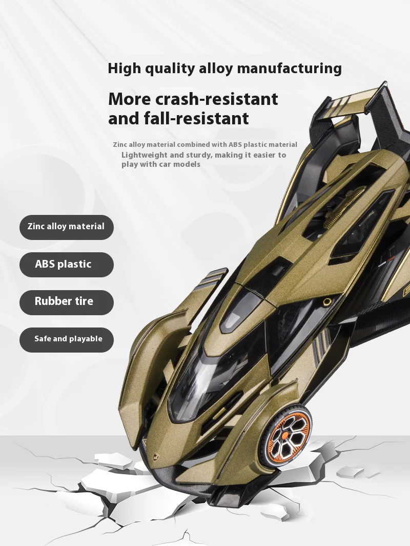 1:24 Lambo V12 GT Alloy Sport Model with Sound-Light - Image 7
