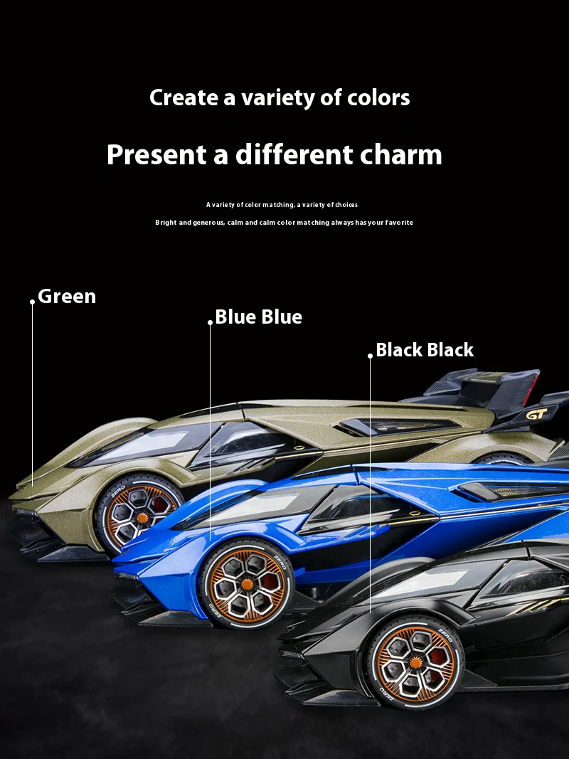 1:24 Lambo V12 GT Alloy Sport Model with Sound-Light - Image 8