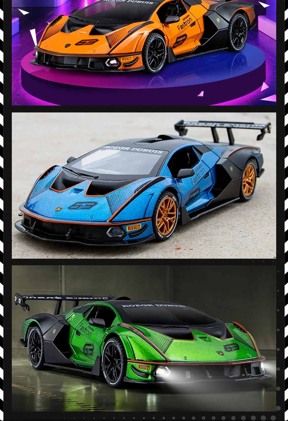 1:24 Lamborghini LP770-4 Alloy Muscular Sports Model - Image 6