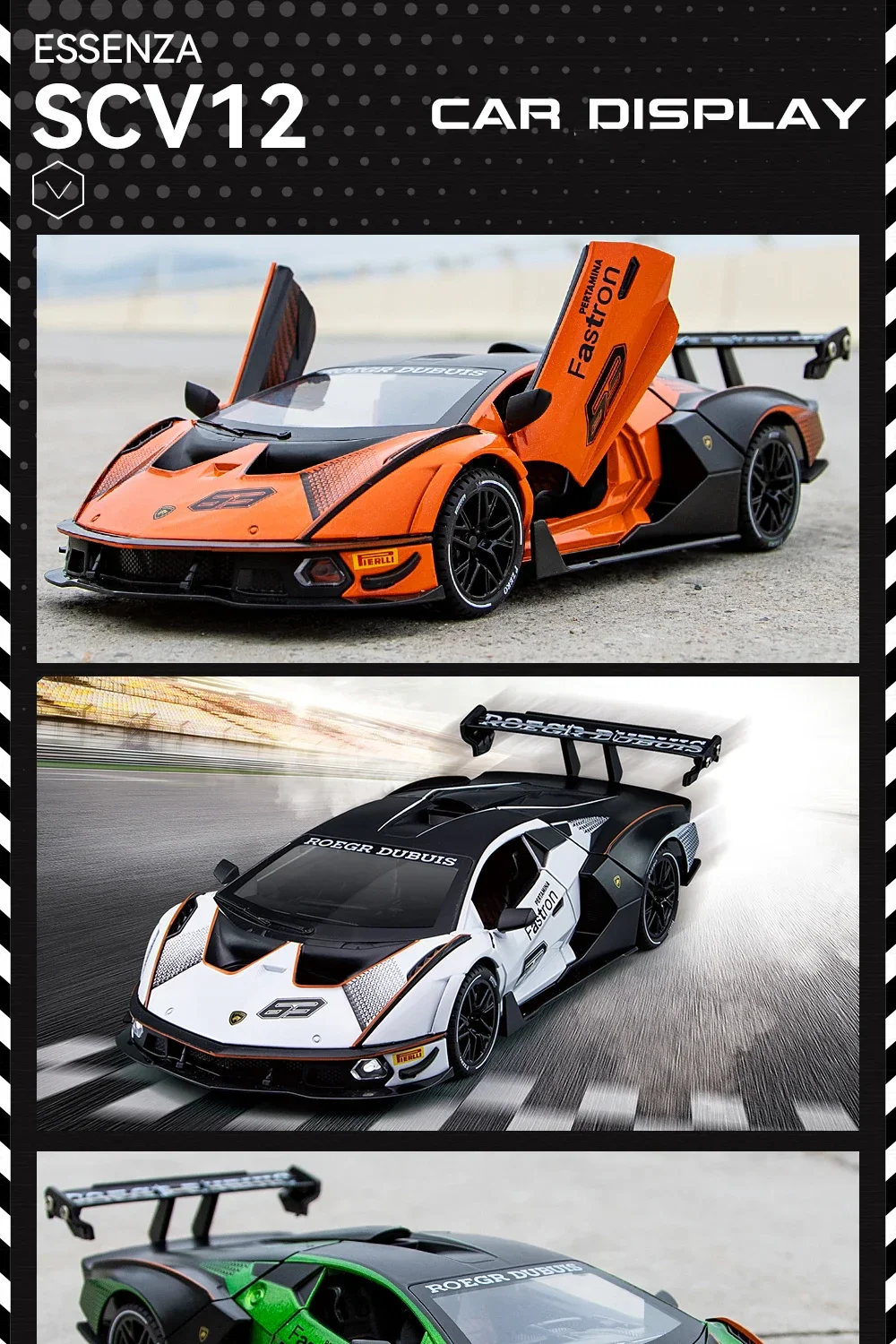 1:24 Lamborghini LP770-4 Alloy Muscular Sports Model - Image 8
