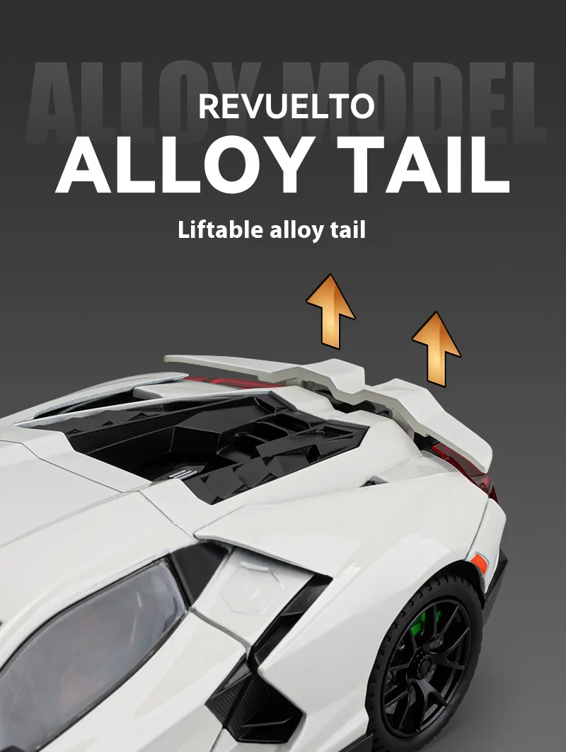 1:24 Lamborghini Revuelto Racing Car Alloy Metal Model - Image 4