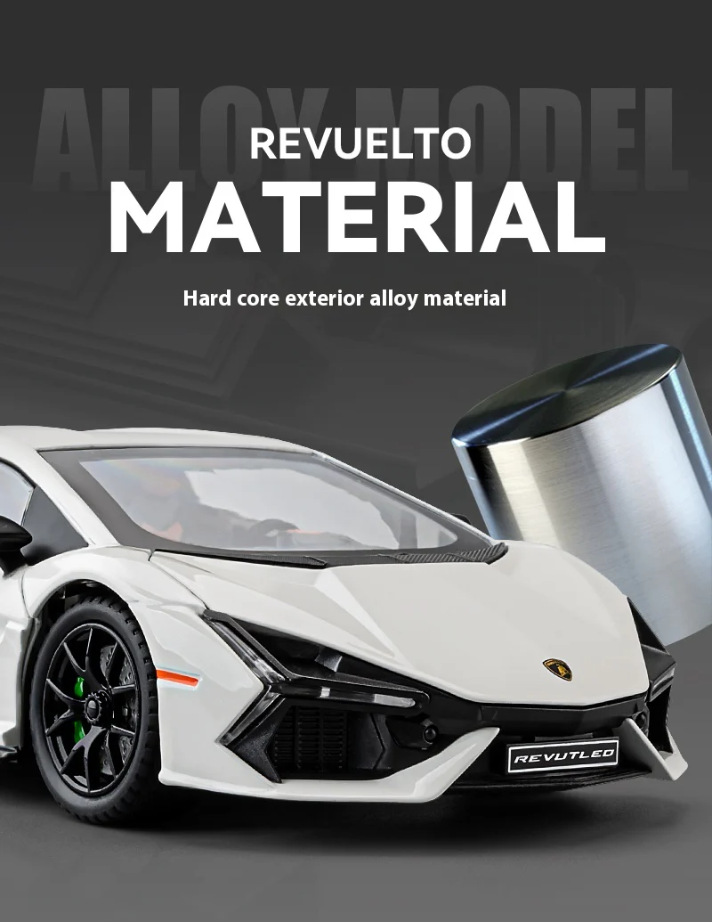 1:24 Lamborghini Revuelto Racing Car Alloy Metal Model - Image 9