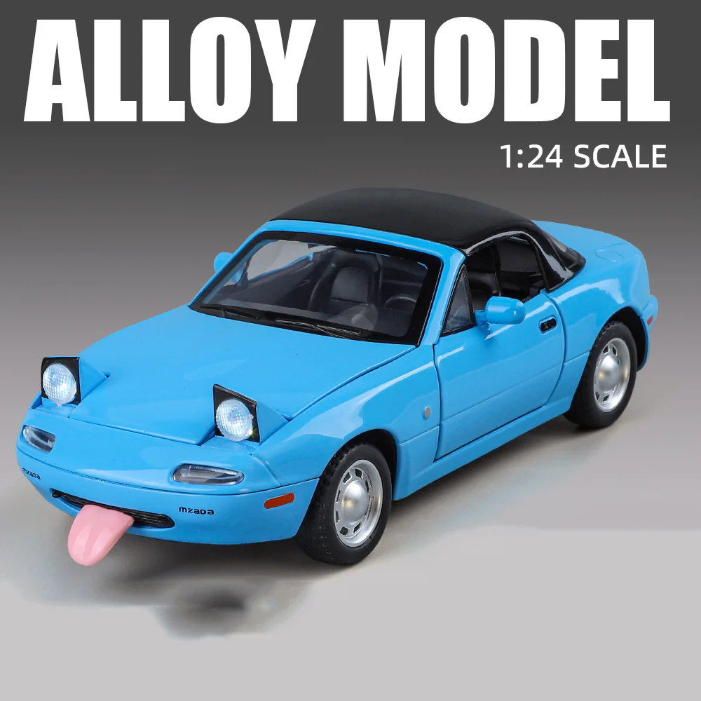 1:24 MAZDA MX-5 Alloy Sports Car Model Diecast Metal Race Car Vechiles Model Sound and Light - Image 2