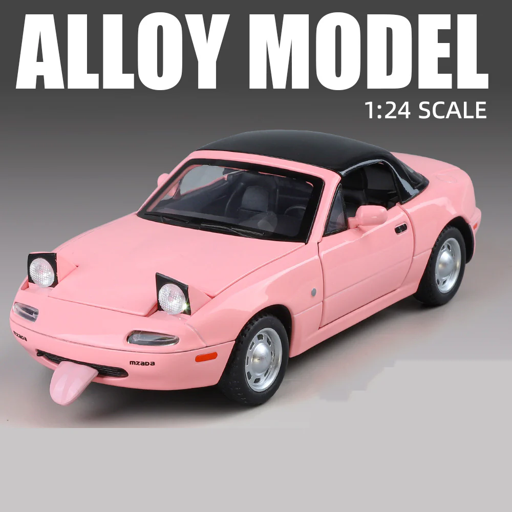 1:24 MAZDA MX-5 Alloy Sports Car Model Diecast Metal Race Car Vechiles Model Sound and Light - Image 3