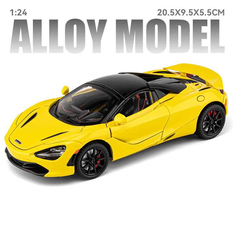 1:24 McLaren 720s Super Sportcar Alloy Model with Sound & Light, Miniature Presents - Image 2