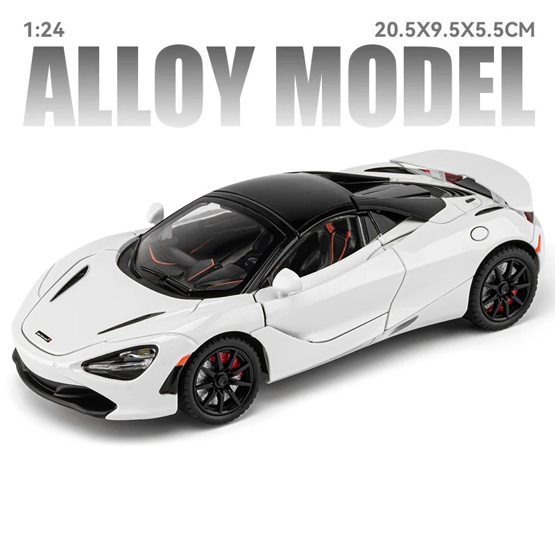 1:24 McLaren 720s Super Sportcar Alloy Model with Sound & Light, Miniature Presents - Image 4
