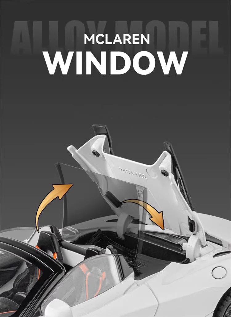 1:24 McLaren 720s Super Sportcar Alloy Model with Sound & Light, Miniature Presents - Image 9