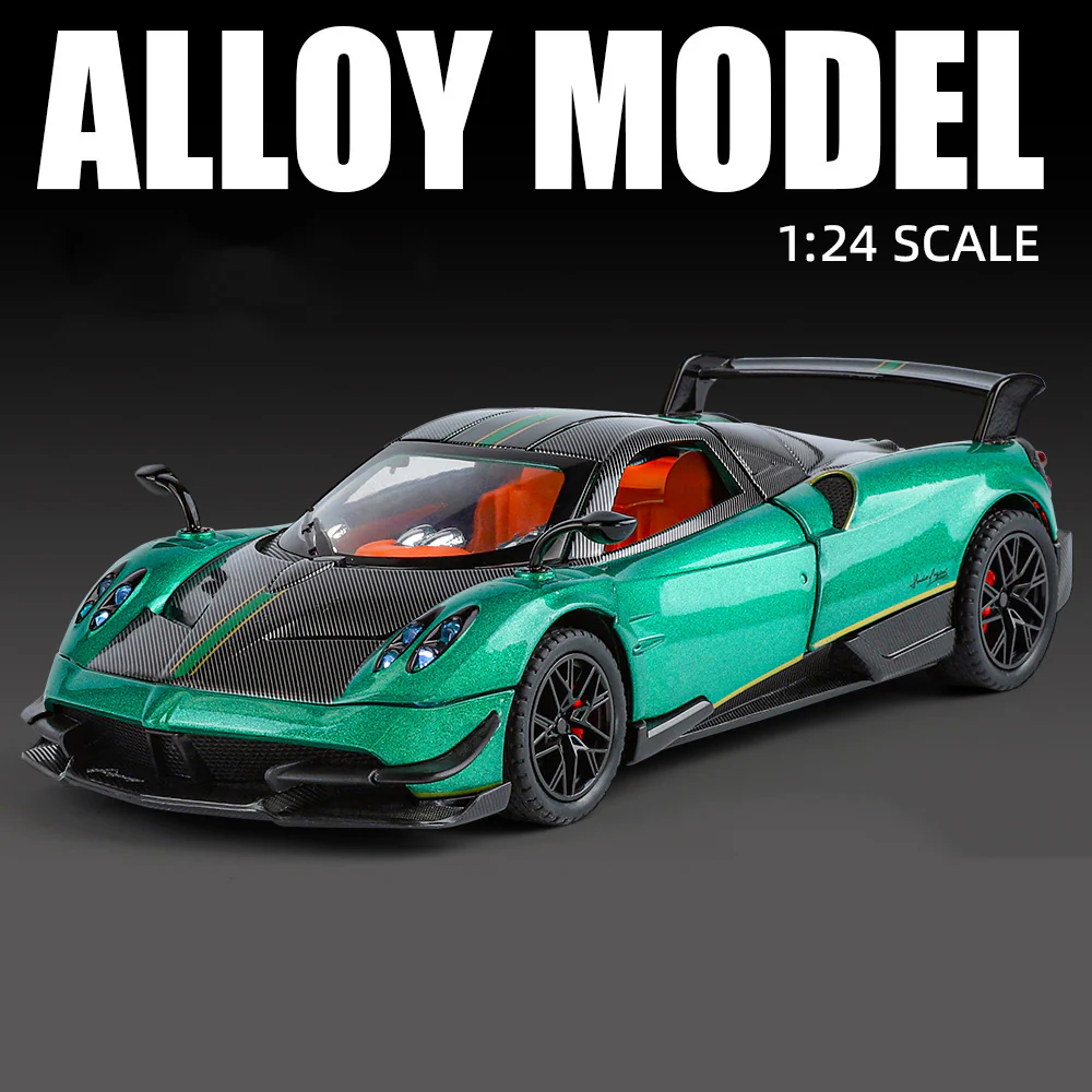 1:24 Pagani Huayra BC Alloy Sports Model Diecast Metal Racing Car Vehicles Model - Image 3