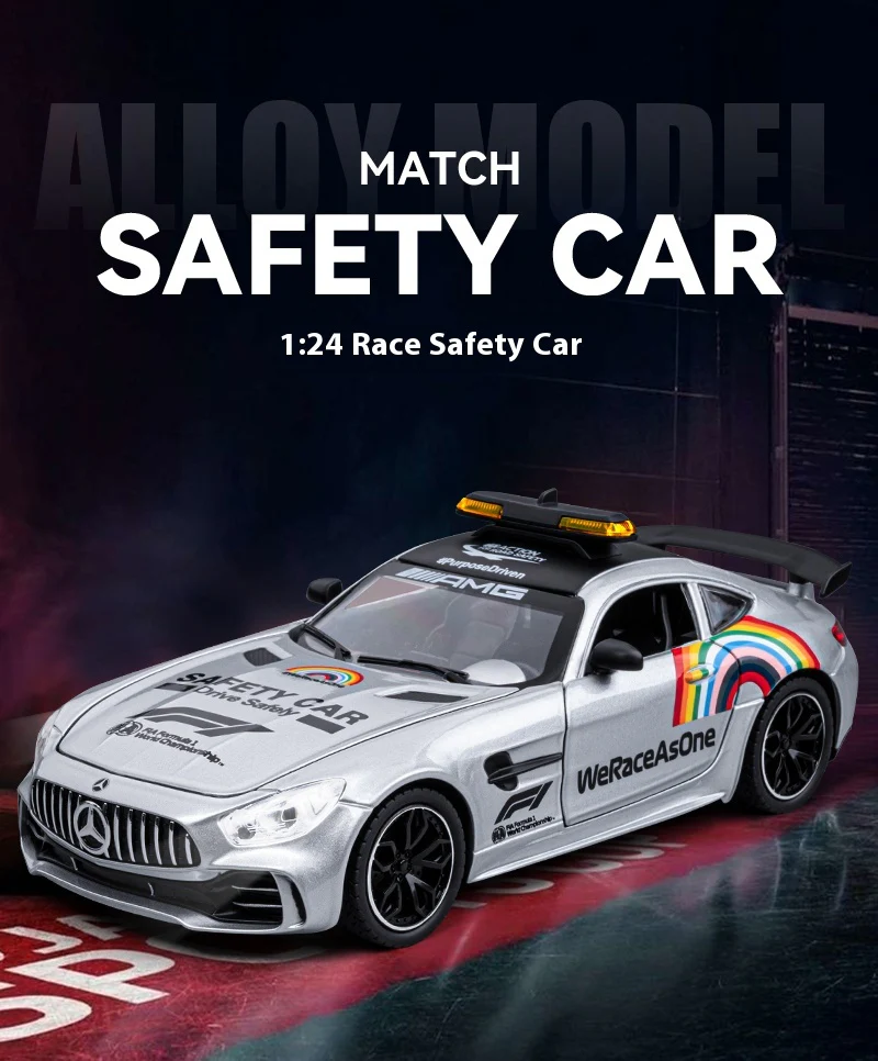1: 24 Scale AMG safety car F1 Race Replica with Sound Ligh - Image 4
