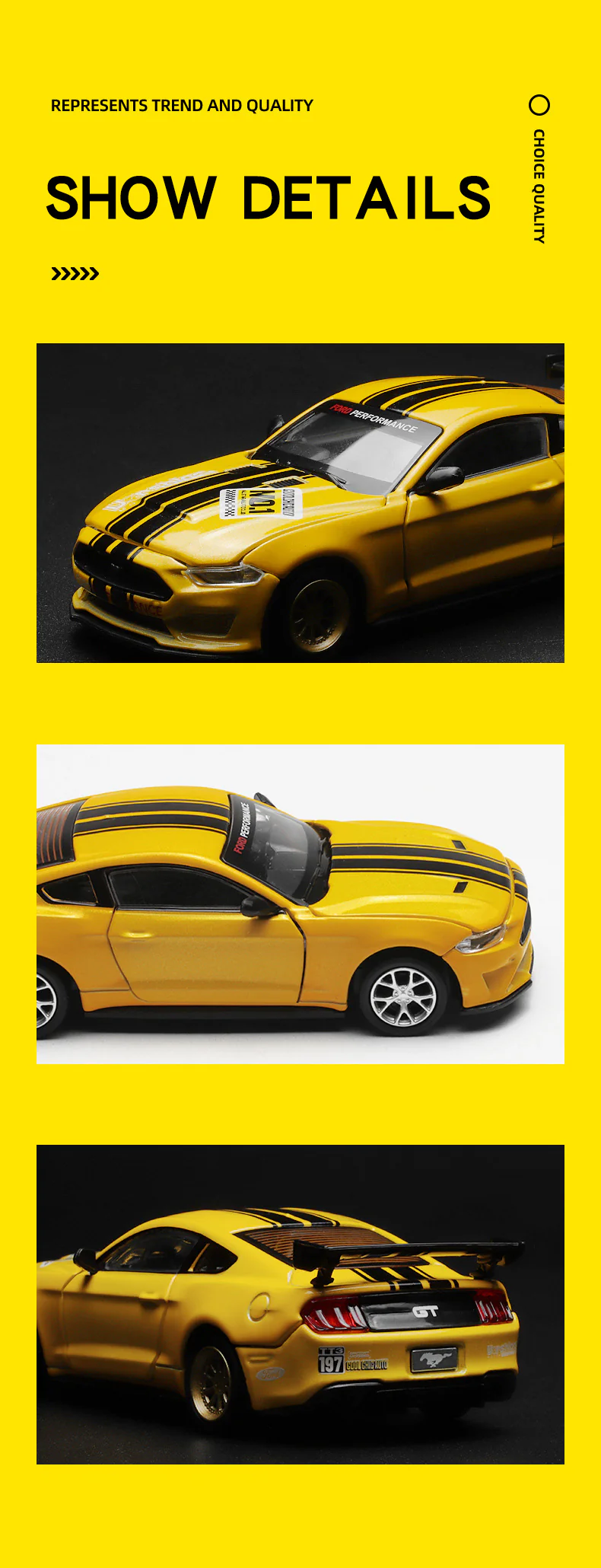 1/42 Ford Mustang GT Alloy Assembly Model - Image 11