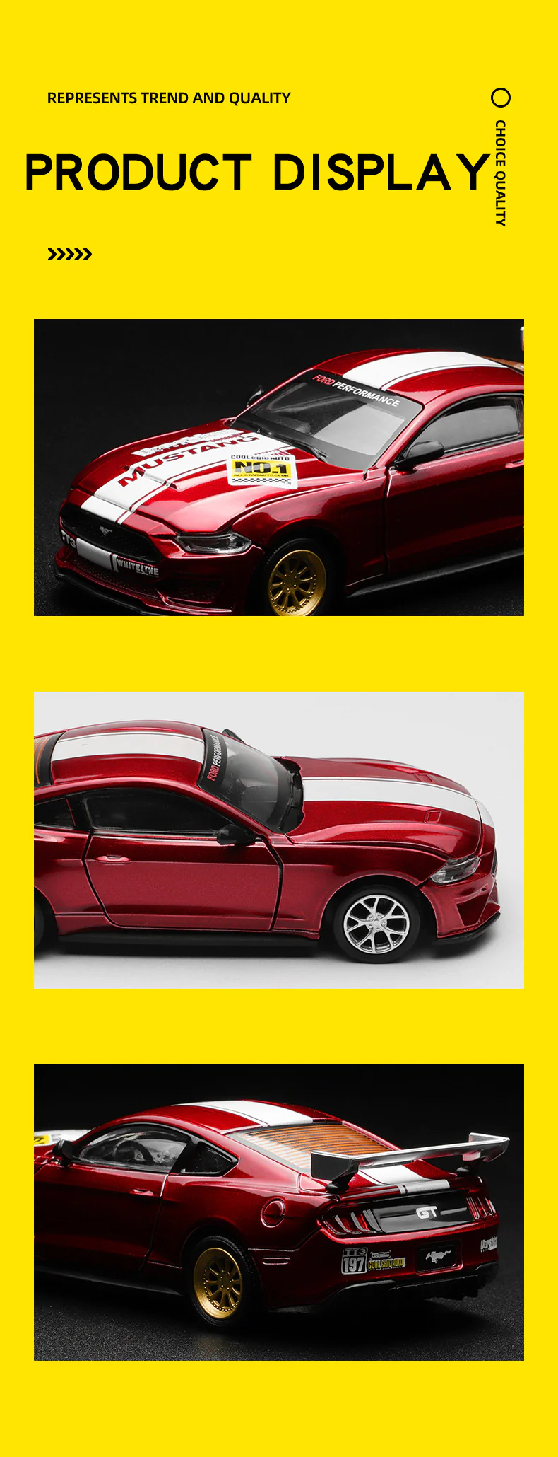 1/42 Ford Mustang GT Alloy Assembly Model - Image 15