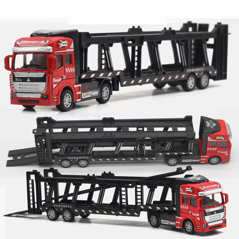 1:50 Alloy Engineering Vehicle Model with Sound-Light, Pull-Back & Openable Door - Image 4
