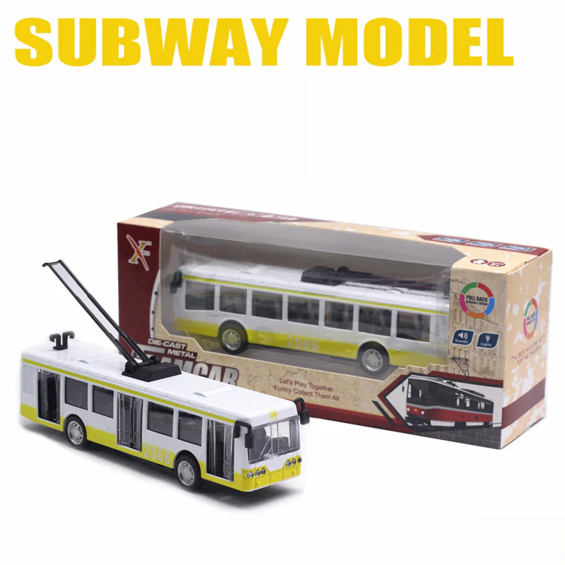 1:90 Alloy Bus & Tram Model with Rebound Force, Sound-Light & Openable Door - Image 6