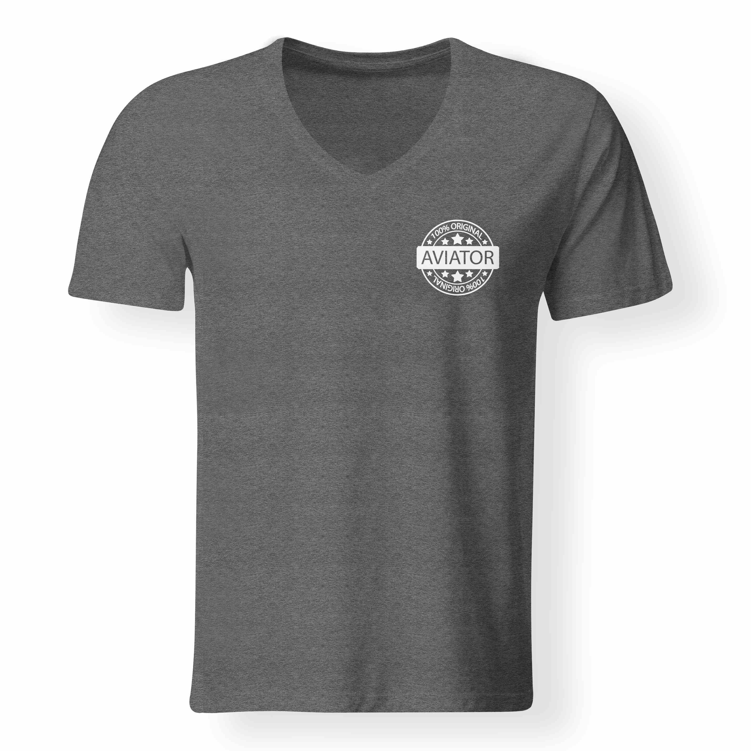 100 Original Aviator Designed V-Neck T-Shirts - Image 7