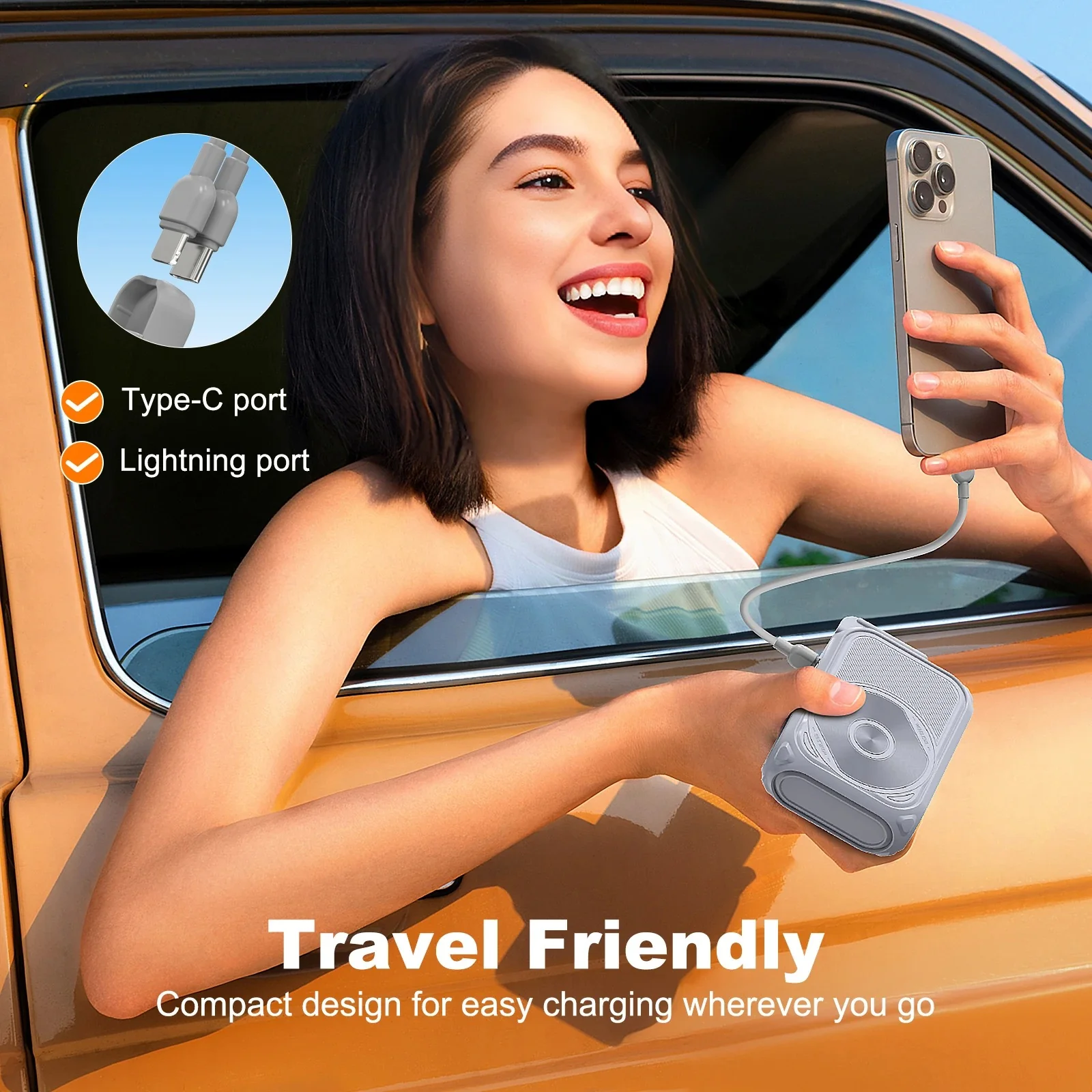 10000mAh 22.5W PD Magnetic Wireless Power Bank: USB-C Detachable Cable, Phone Holder - Image 6
