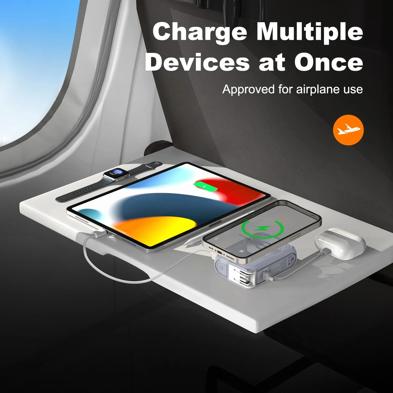 10000mAh 22.5W PD Magnetic Wireless Power Bank: USB-C Detachable Cable, Phone Holder - Image 7