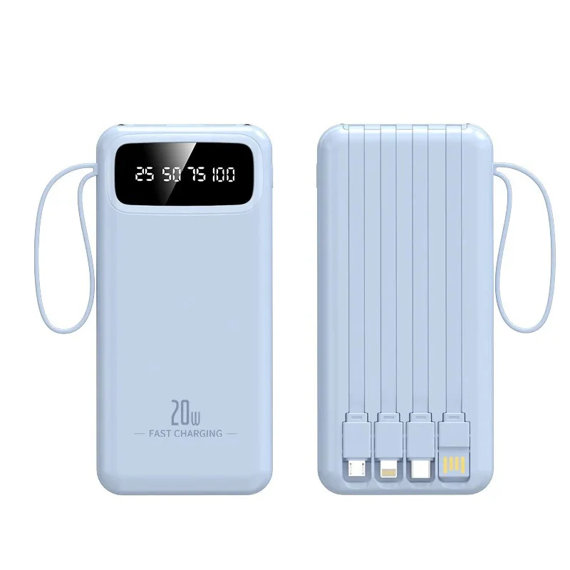 10000mAh 4-in-1 Built-in Cable Power Bank: Fast Charging - Image 3
