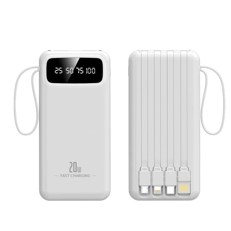 10000mAh 4-in-1 Built-in Cable Power Bank: Fast Charging - Image 4