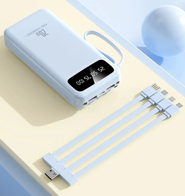 10000mAh 4-in-1 Built-in Cable Power Bank: Fast Charging - Image 7