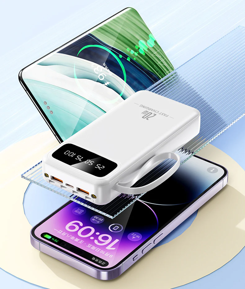 10000mAh 4-in-1 Built-in Cable Power Bank: Fast Charging - Image 9