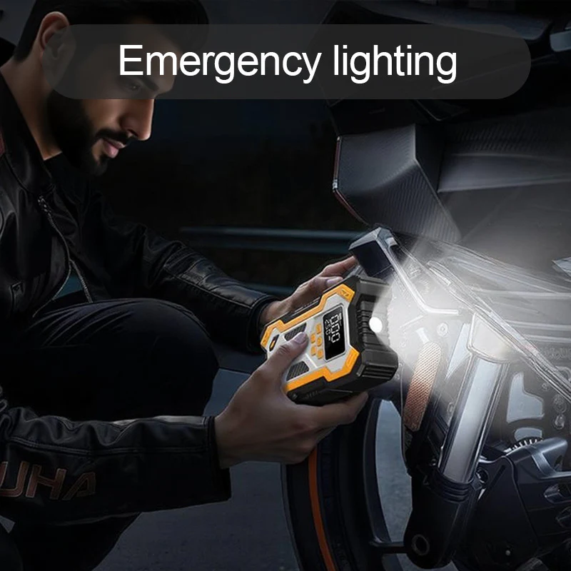 10000mAh 6000A Car Jump Starter: Air Compressor, LCD Screen - Image 15