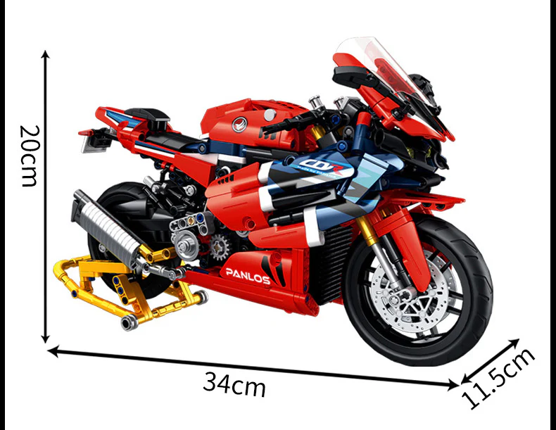 1017Pcs Honda Motorcycle CBR For Building Blocks Motorcycle Model - Image 5