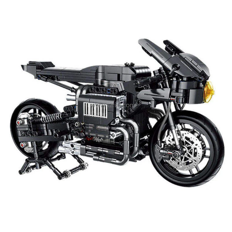 1080Pcs Batmobile For Building Blocks Motorcycle Model - Image 3