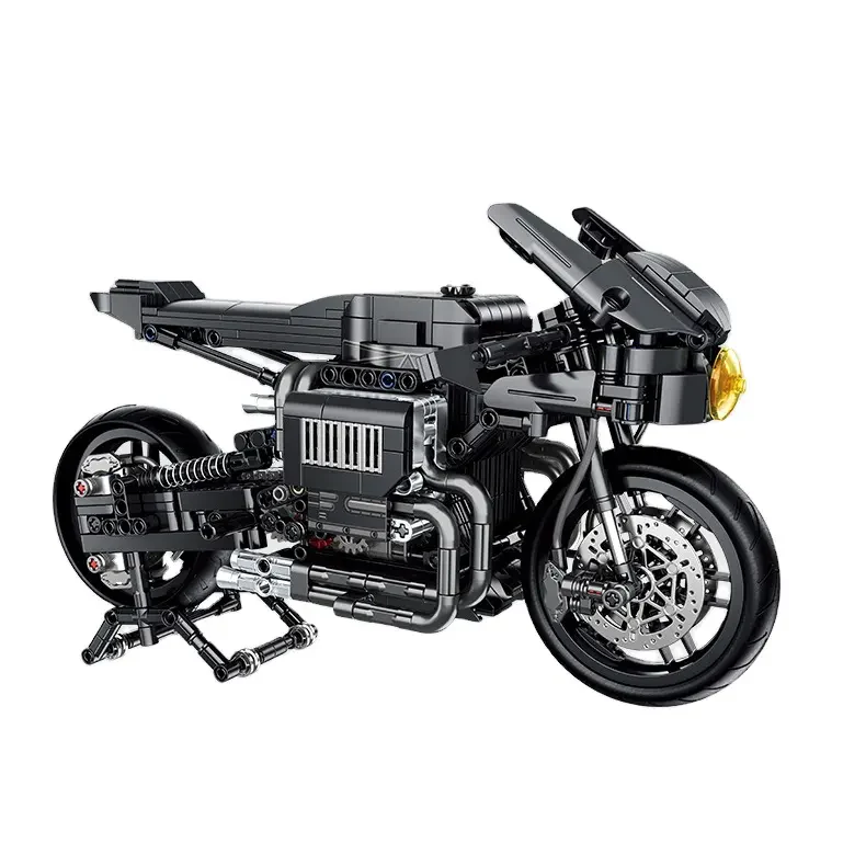 1080Pcs Batmobile For Building Blocks Motorcycle Model - Image 4