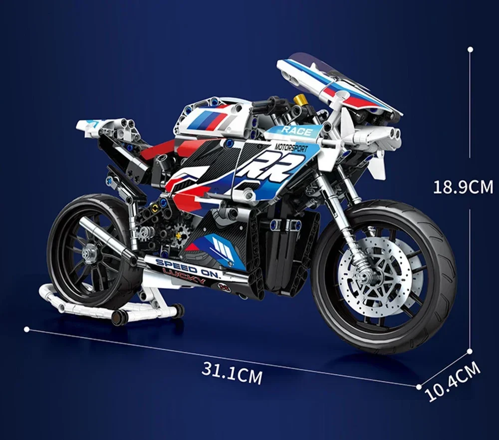 1920Pcs BMW M1000RR For Building Blocks Motorcycle Model - Image 4