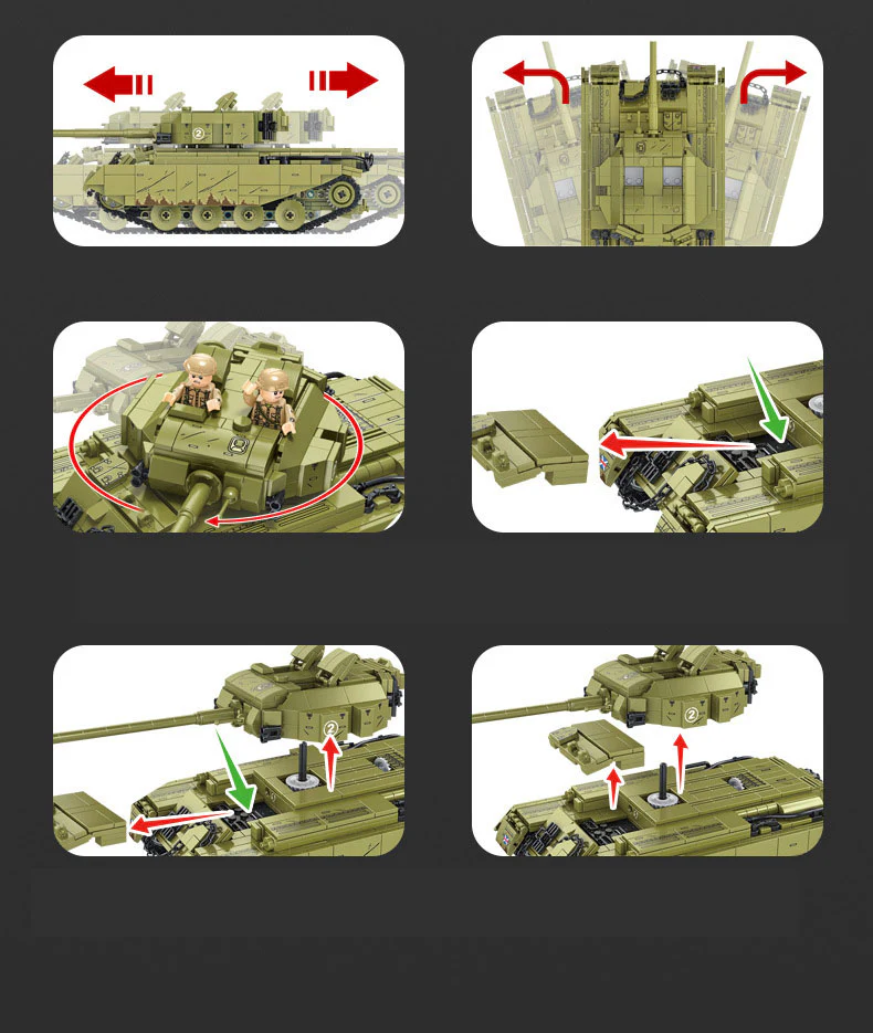 969PCS Centurion Main battle tank Set Building Block Model - Image 5