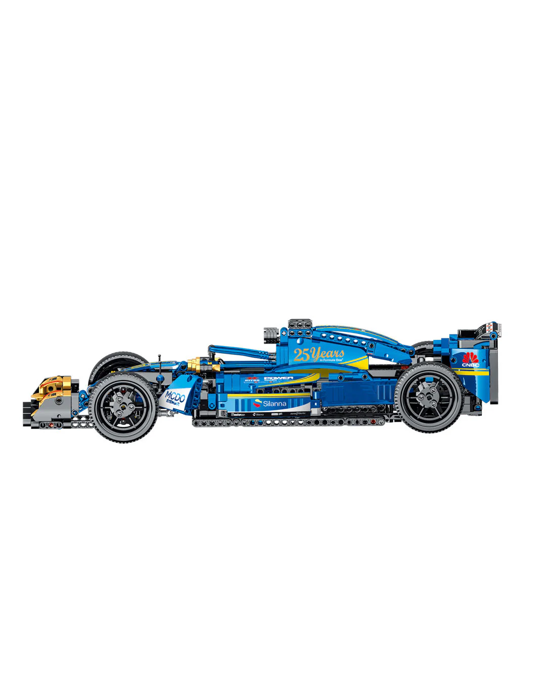 1100Pcs Blue Formula Racing For RC Building Blocks Car Model - Image 2