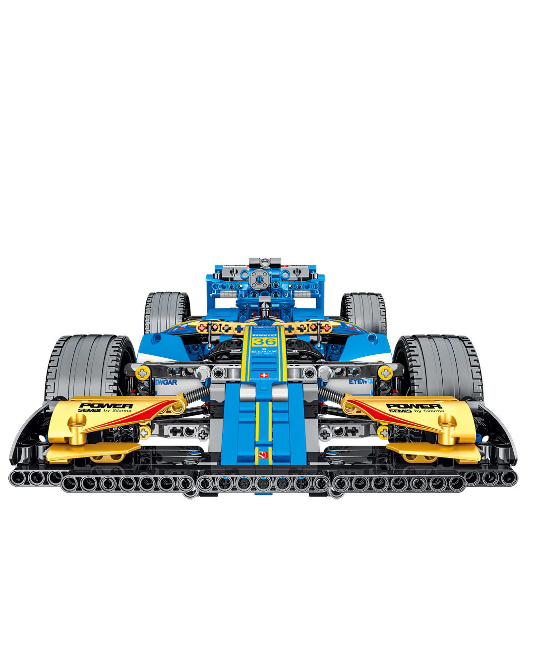 1100Pcs Blue Formula Racing For RC Building Blocks Car Model - Image 3