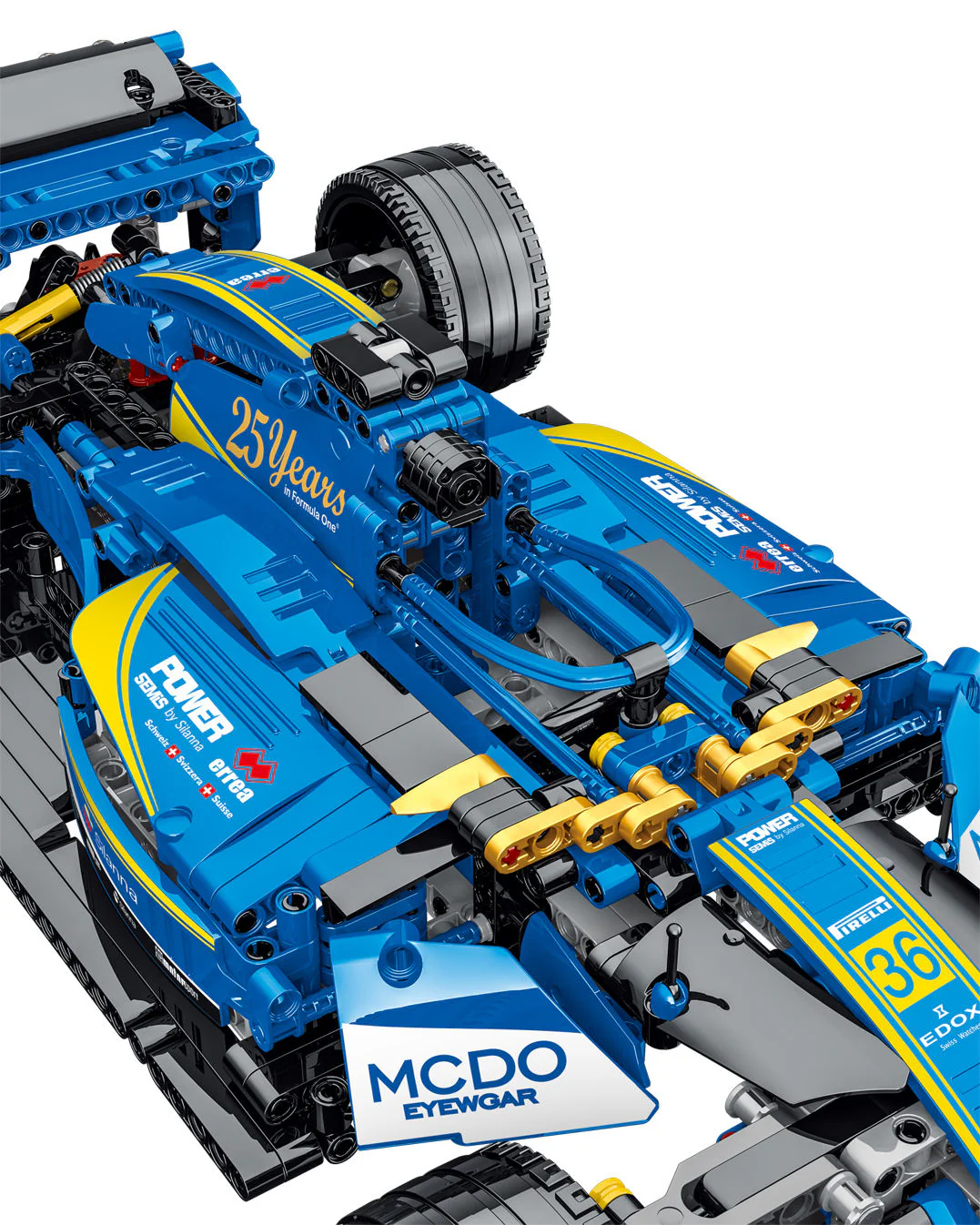 1100Pcs Blue Formula Racing For RC Building Blocks Car Model - Image 4