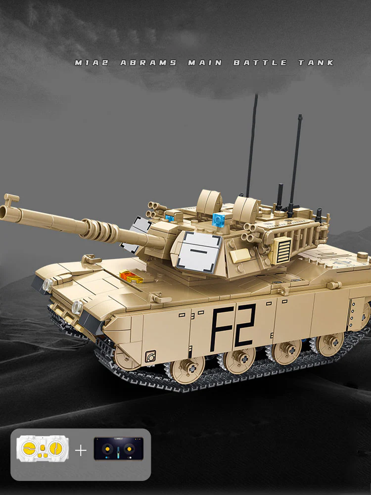1096PCS M1 Abrams Main battle tank Set Building Block Model - Image 2