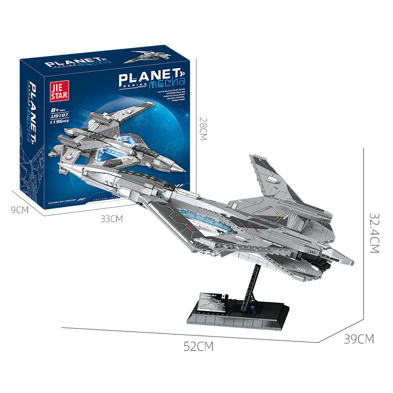 1196pcs Xuan Nv Stealth Fighter Future Military Technical Building Blocks