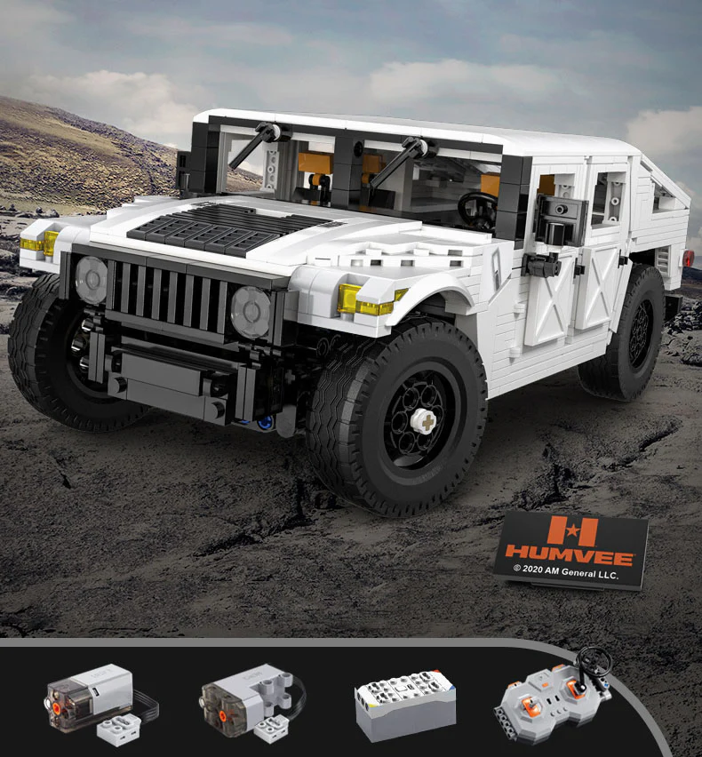 1386Pcs Hummer off-road vehicle For RC Building Blocks Car Model