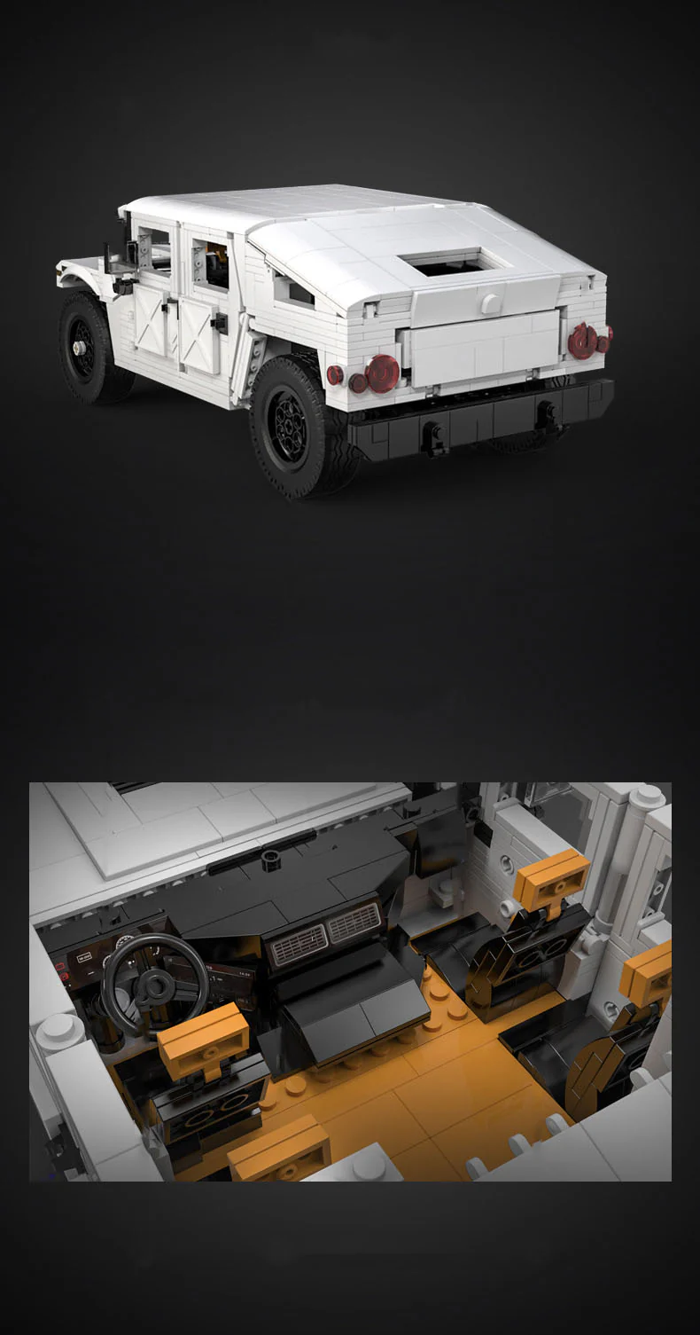1386Pcs Hummer off-road vehicle For RC Building Blocks Car Model - Image 5