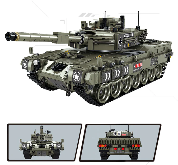 1747PCS Leopard 2A4 Main Battle Tank Set Building Block Model - Image 3